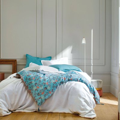 Drap housse 100% lin lavé -  LOUXOR BLANC DES VOSGES