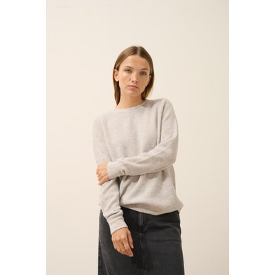 Pull Col Rond Glacier Chiné Solaya JUST CASHMERE