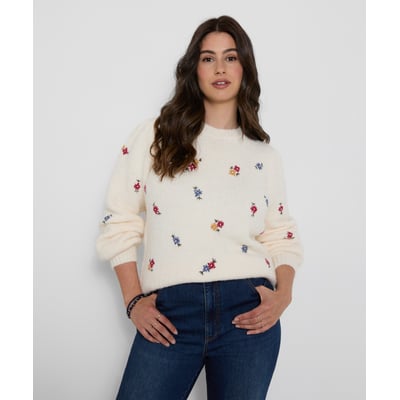 Pull Brodé à Petites Fleurs JOE BROWNS