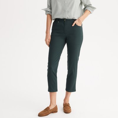 Cotton Ankle Grazer Trousers, Length 25" ANNE WEYBURN