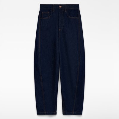 Pantalon coupe carotte en denim et coton ADOLFO DOMINGUEZ