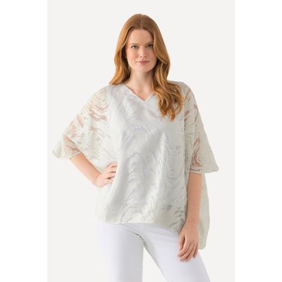 Tunique oversized à motif marbré. Décolleté ULLA POPKEN