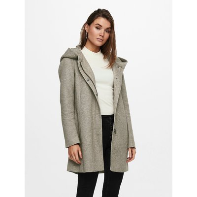 Manteau Fin À Capuche En Peau De Pêche ONLY