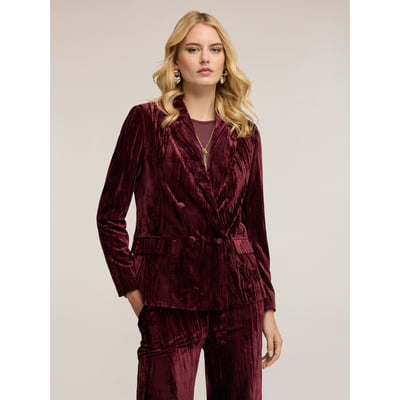 Blazer en velours plissé double boutonnage MOTIVI
