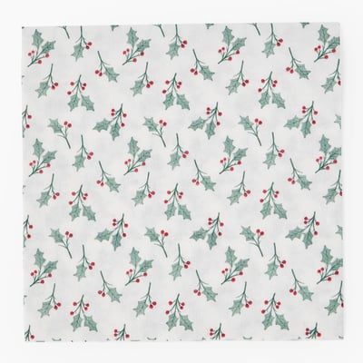 20 serviettes 40x40 imprimé multi houx MONOPRIX