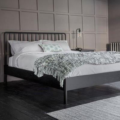 Uttara Scandi Oak Spindle Bed SO'HOME