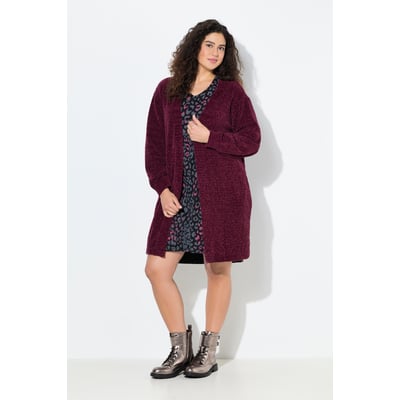 Cardigan en maille chenille à col en V et ULLA POPKEN