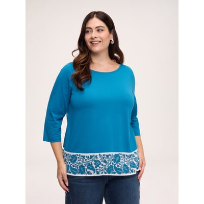 T-shirt avec bord imprimé FIORELLA RUBINO