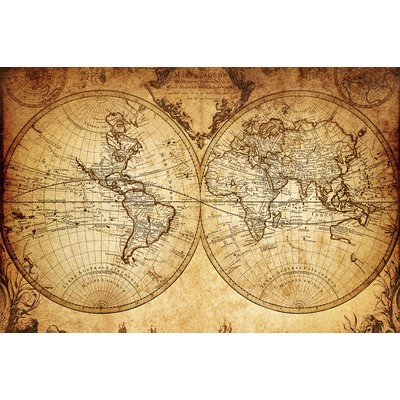 Tableau mappemonde ancienne HEXOA