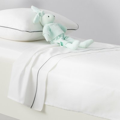 Drap Plat bébé, uni, en coton LA REDOUTE INTERIEURS