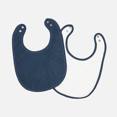 Lot de 2 bavoirs bébé en gaze de coton, Kumla LA REDOUTE INTERIEURS