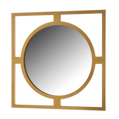 Miroir mural carré plastique doré 40x1.2x40cm WADIGA