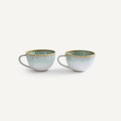 Lot de 2 tasses à thé, en grès émaillé, FARA AM.PM