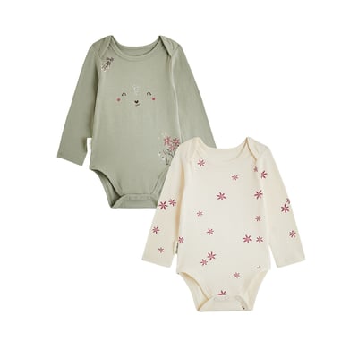 Lot de 2 bodies bébé manches longues Misti PETIT BEGUIN