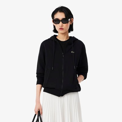 Sweatshirt zippé à capuche molleton LACOSTE
