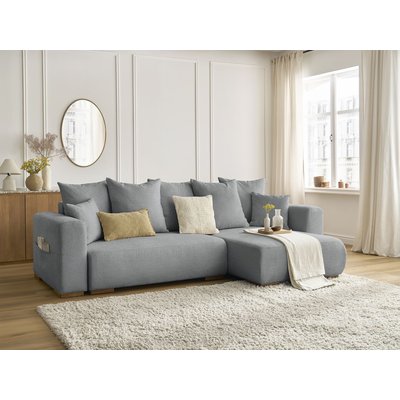 Canapé d'angle convertible 4 places en tissu chiné, SIDONIE BOBOCHIC
