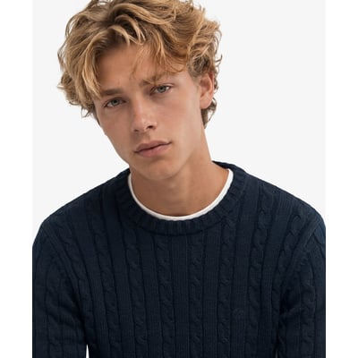 Pull Cable Knit Col Rond Coupe Décontractée SUPERDRY