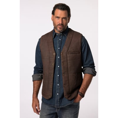 Gilet en cuir véritable, boutons JP1880