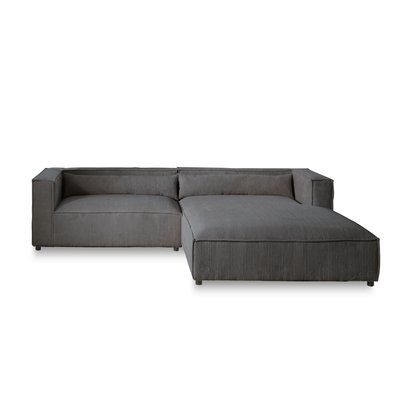 Canapé d'Angle droit en Velours côtelé 4 places - ELA LISA DESIGN