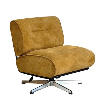 Fauteuil pivotant en tissu chenille pied étoile- SIMON DRAWER