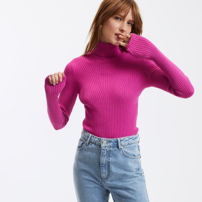 Pink polo neck jumpers hot sale