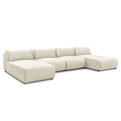 Canapé modulable 4 places en velours, JANA BOBOCHIC