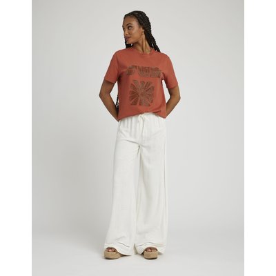 Pantalon fluide détail broderie BZB