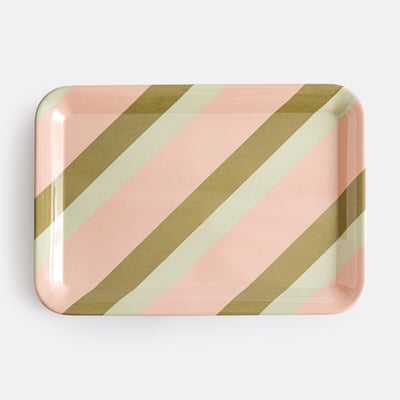Plateau rectangulaire rayé, Abby LA REDOUTE INTERIEURS