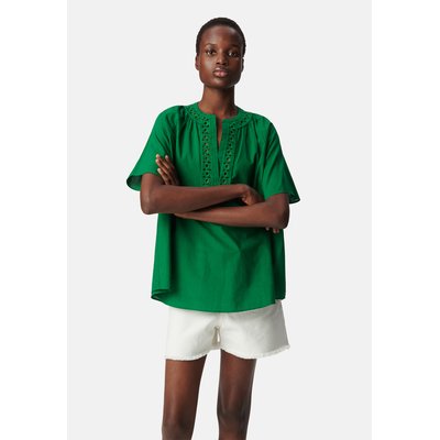 Blouse ample coton bio encolure brodée IKKS