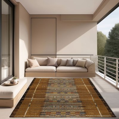 Tapis d'extérieur tissé plat à motifs géométriques - Aurora GINO FALCONE