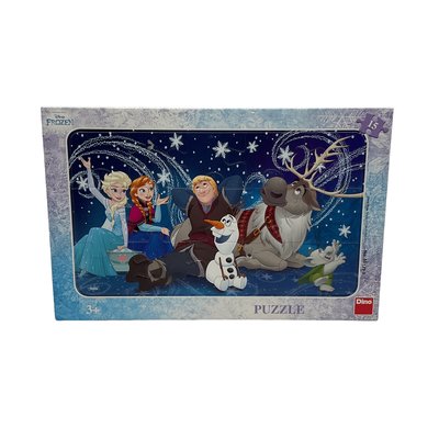 Puzzle 15 pièces La Reine des Neiges Disney - Bon état DINO
