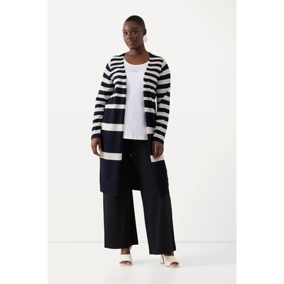 Cardigan à rayures, encolure en V ULLA POPKEN