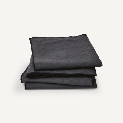 Lot de 4 serviettes de table, Suzy en lin lavé AM.PM