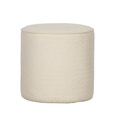 Pouf rond en tissu bouclette ø46cm - SARA WOOOD