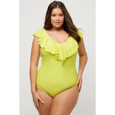 Maillot de bain une pièce à volant ULLA POPKEN