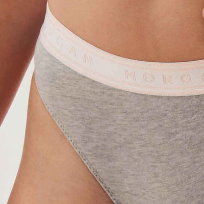 Lot de 2 slips poudre/gris Ines MORGAN