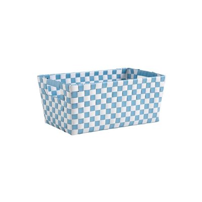 Panier de rangement Damier bleu et blanc AUBRY GASPARD