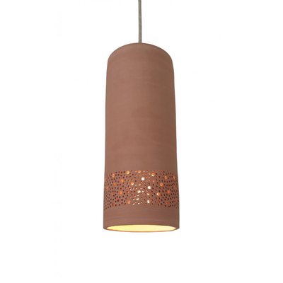 Suspension en terre cuite motif sara, CYLINDRE GERARD LAMY