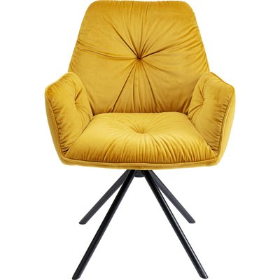 Chaise avec accoudoirs en velours, MILA KARE DESIGN