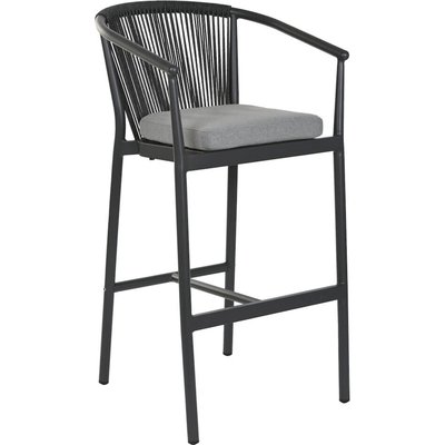 Tabouret de jardin en aluminium et rotin synthétique élégant RECOLLECTION