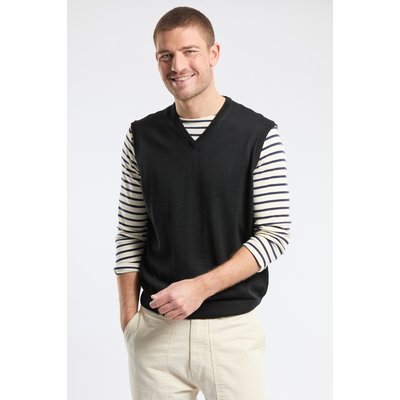 Pull col V sans manche en laine mérinos BERAC GUY DE BERAC