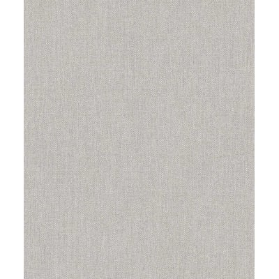 Papier peint uni effet toile jute gris perle HEXOA
