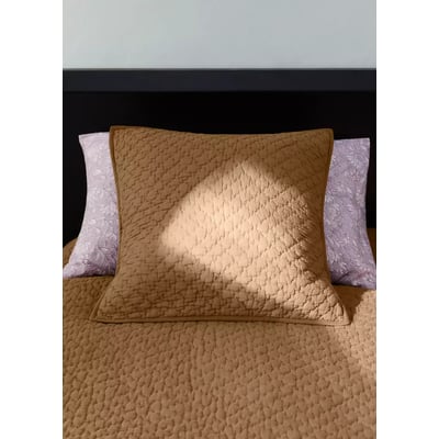 Housse de coussin lit coton surpiqûres fait main 50x50 cm MANGO HOME