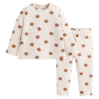 Quilted Bear Print Outfit LA REDOUTE COLLECTIONS