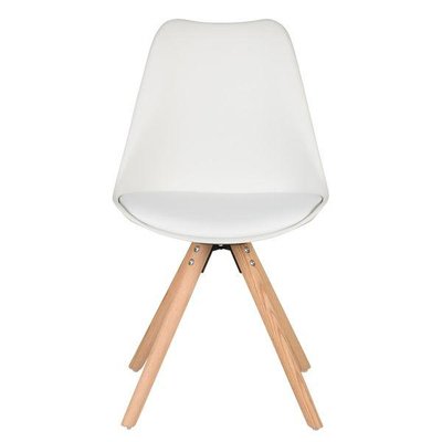 Chaise scandinave à coque noire pieds chêne Cross ZAGO