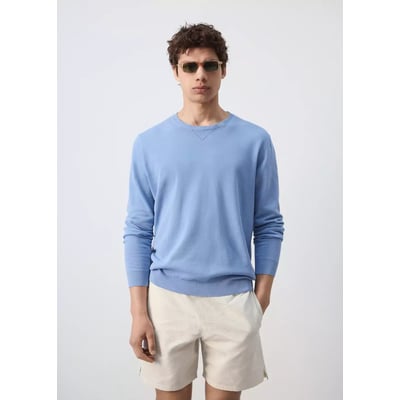 Pull-over 100 % coton maille fine MANGO MAN