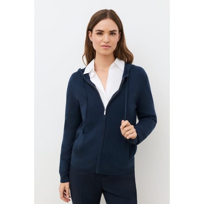 Gilet droit cachemire capuche BASILA CAROLL