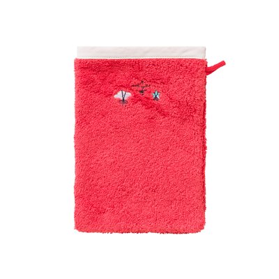 Gant de toilette coton ATLANTIS CARRE BLANC