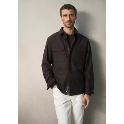 Surchemise laine poches MANGO MAN