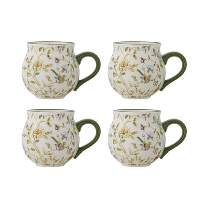 Mug grès floral  Bloomie set de 4 BLOOMINGVILLE